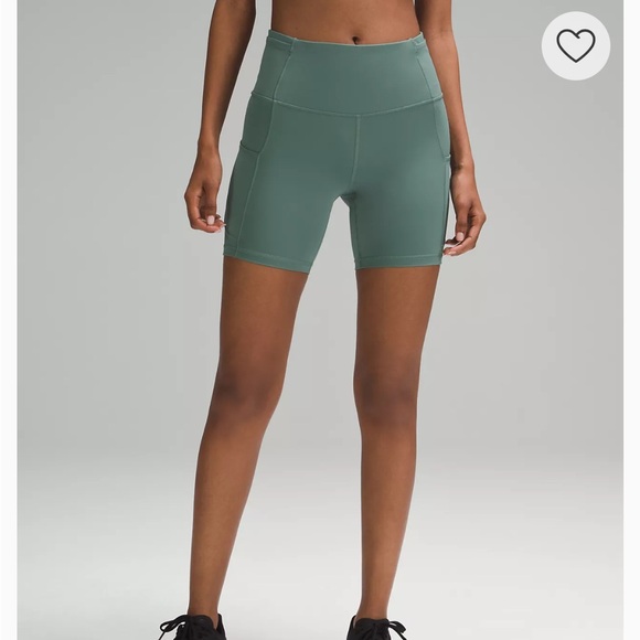 Lululemon Fast and Free High-Rise Short 6" • 7 Pocket • Blue Cast Size 10 - Picture 9 of 11
